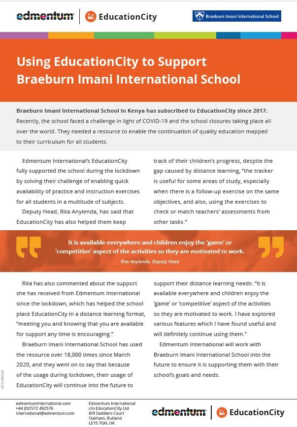 Braeburn Imani International School Case Study